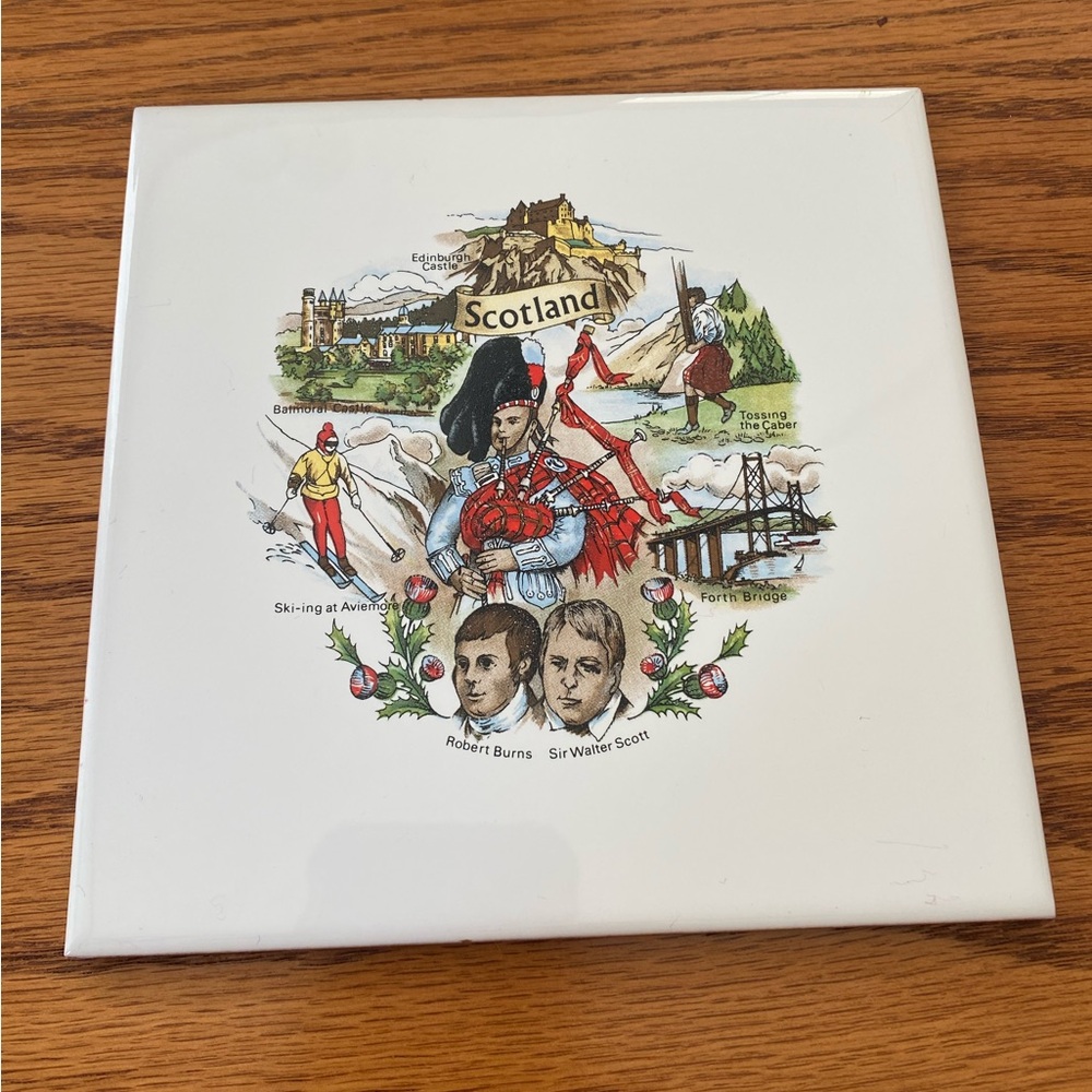 Vintage Scotland Trivet Tile